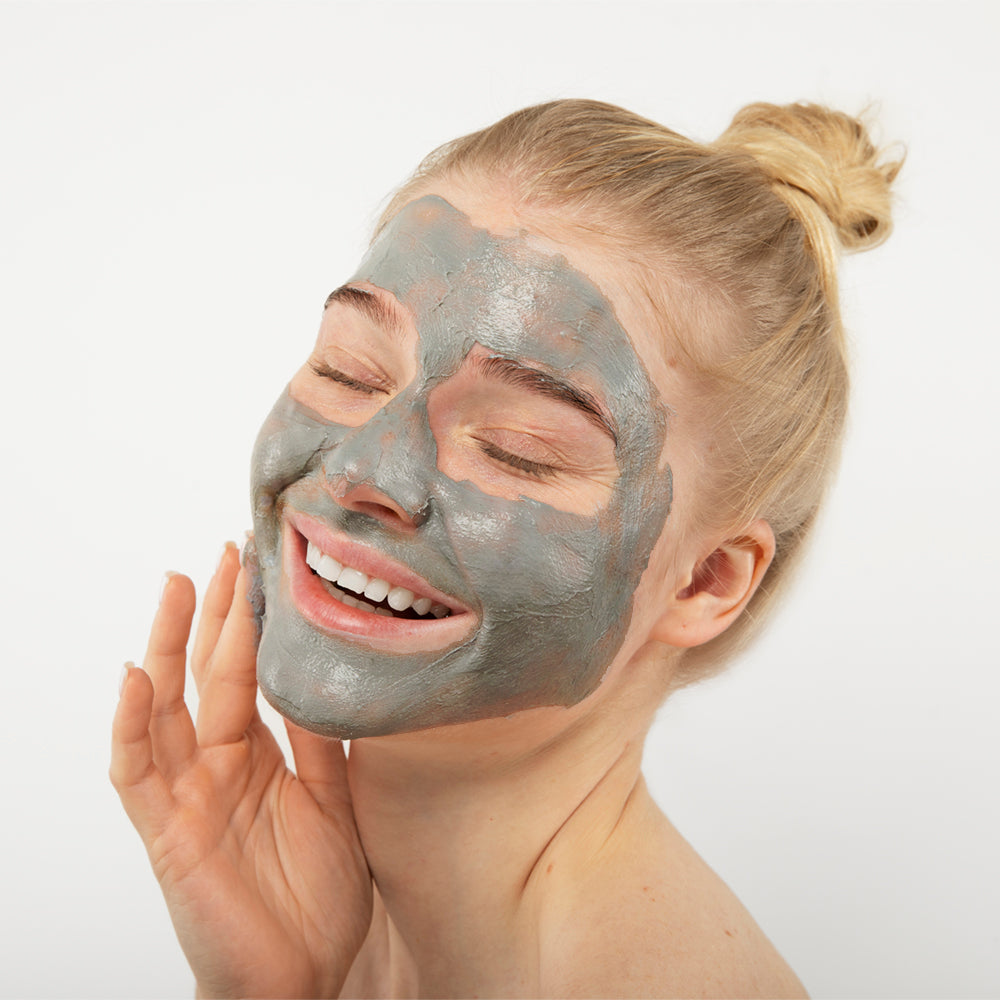 Dead Sea facial mask, scrub, and moisturizer for rejuvenated skin