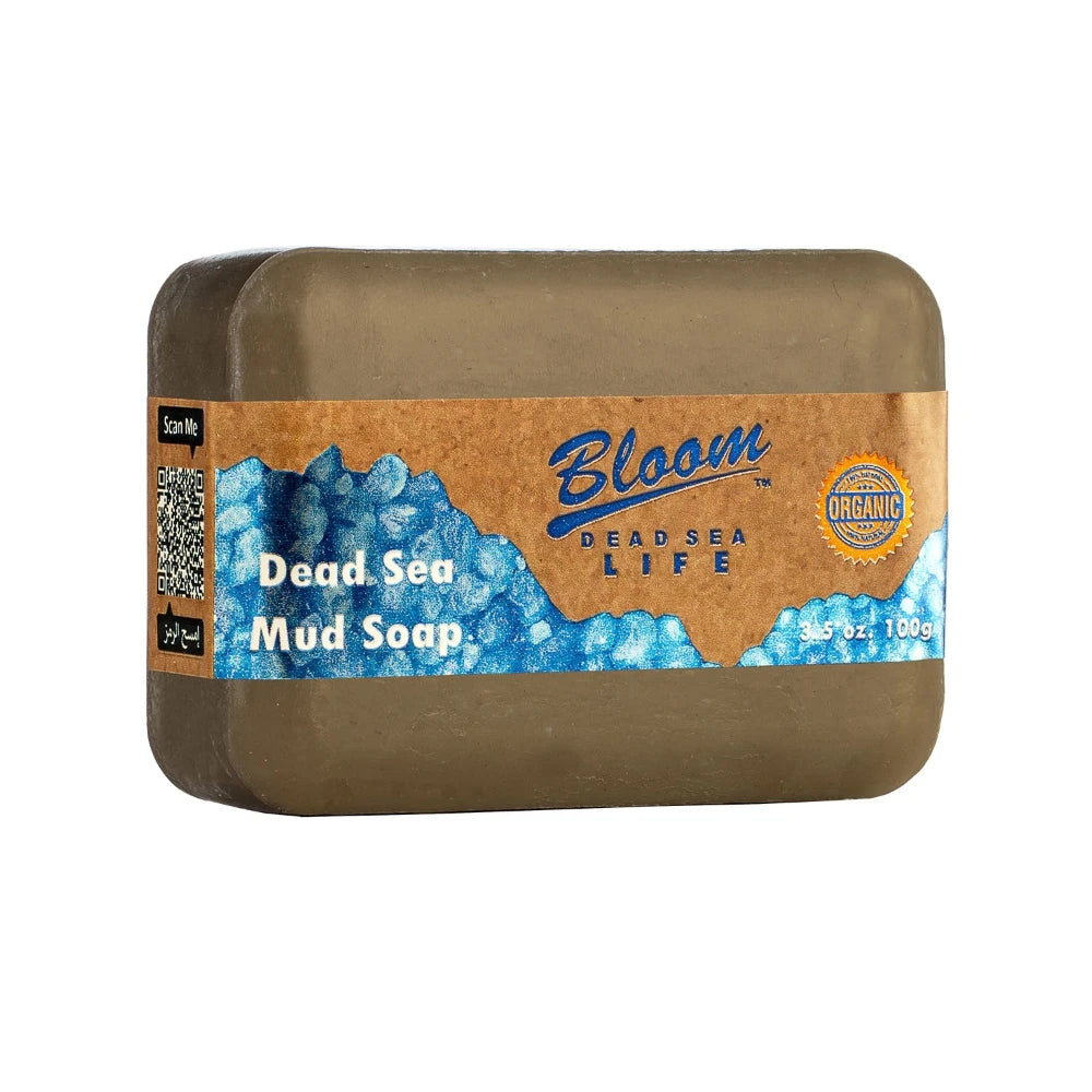 Bloom Dead Sea Mud Soap – A cleansing bar enriched with Dead Sea mud to detoxify, purify, and rejuvenate your skin naturally.