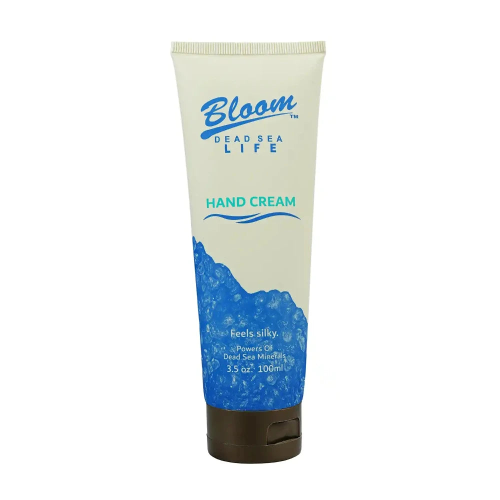 Bloom Dead Sea Nourishing Hand Cream – Enriched with Dead Sea minerals to hydrate, soften, and protect dry hands, leaving them smooth and refreshed.