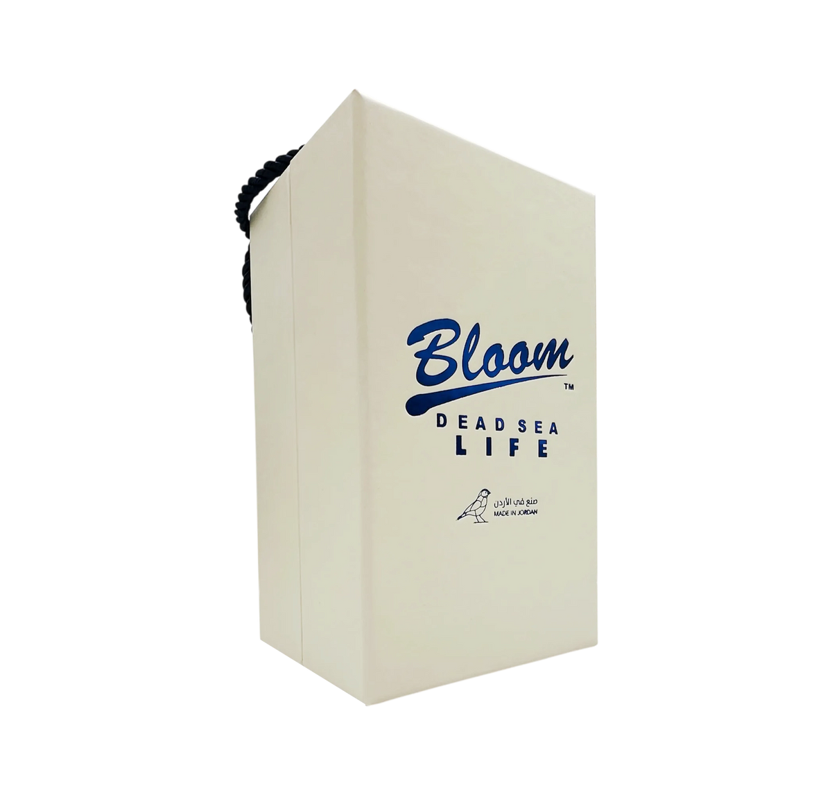 Bloom Dead Sea Mini Skincare Gift Box featuring Mineral Salt Soap, Mud Soap, Hand Cream, and Body Scrub