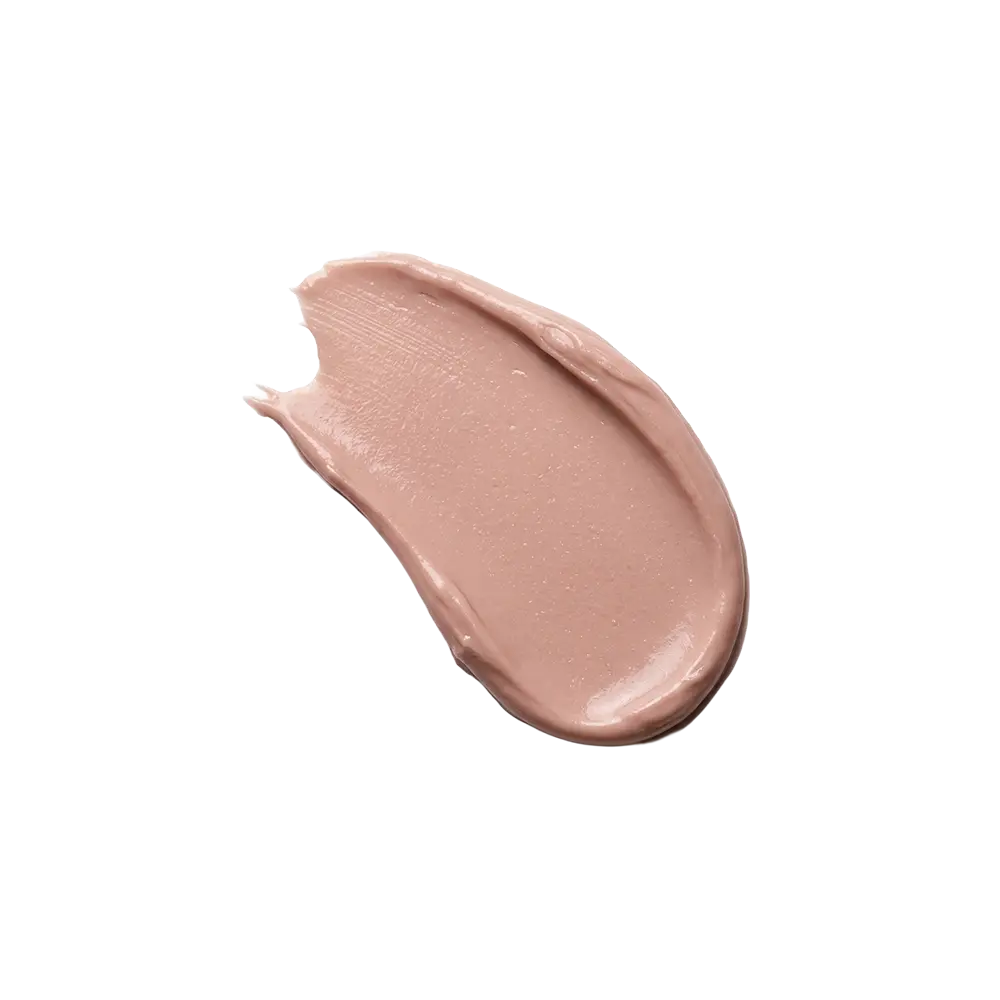 Macro texture view of smooth, rich Dead Sea Shea Butter with a natural soft blush tone